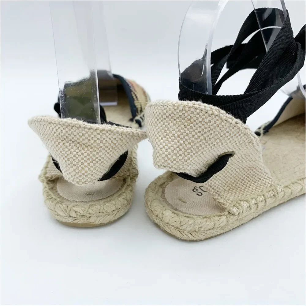 Soludos Colorful Low Heel Lace Up Espadrilles Sz 7I‎